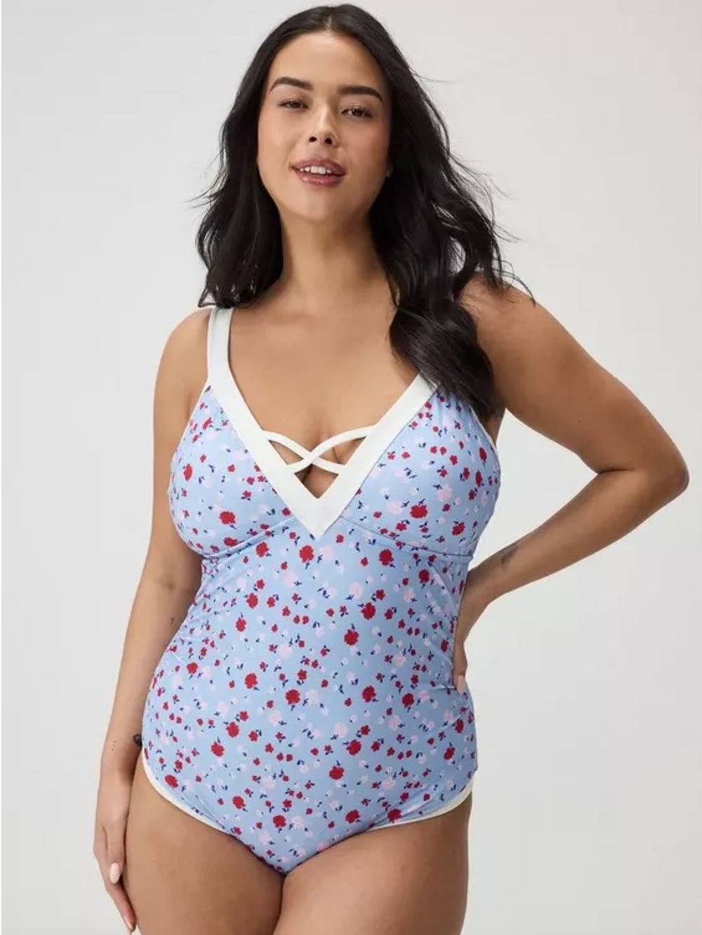 NWT Torrid Wire-Free V-Plunge Cheeky One Piece Size 3X